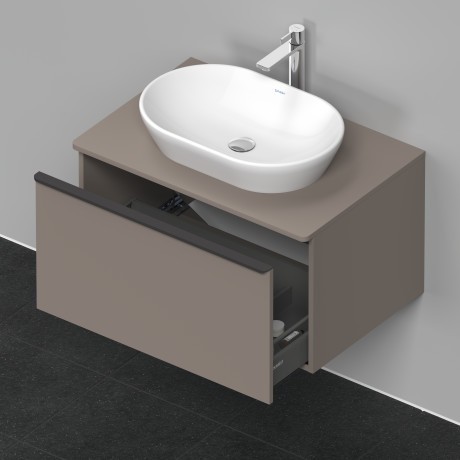 Duravit тумба подвесная под раковину 800 мм х 550 мм, с консолью, d-neo, de494704343 цвет: базальт матовый