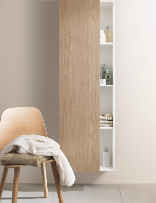 Duravit шкаф-пенал подвесной с полками, durastyle, ds 1238 r 52 цвет: дуб европейский