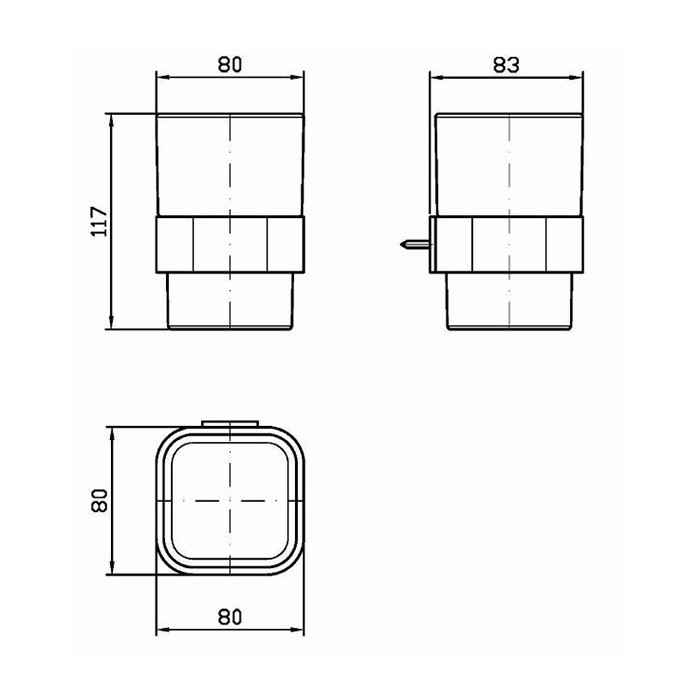 Zucchetti стакан для зубных щеток, подвесной, soft, хром/белый арт. zac713