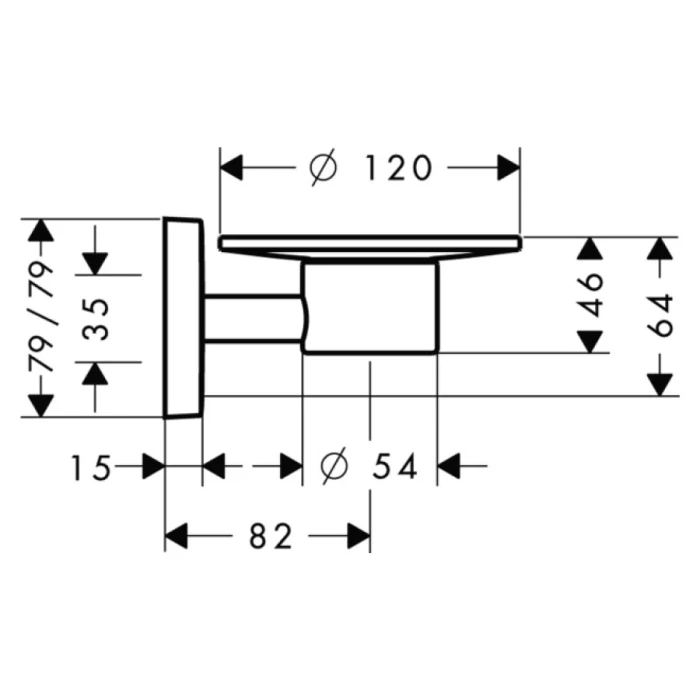 Hansgrohe мыльница, PuraVida, хром арт. 41502000