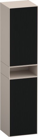 Duravit шкаф-пенал высокий 2 дверцы 360 мм х 400 мм х 1900 мм, zencha, ze1353r63830000 цвет: чёрное стекло/серо-коричневый суперматовый