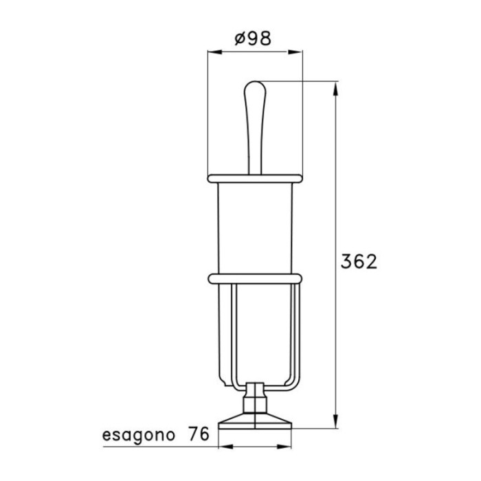 Stella ершик для унитаза, eccelsa, хром арт. ec10011cr00