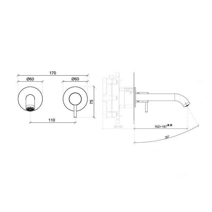 Almar смеситель для раковины aesthetics washbasin, хром арт. e210033.cr