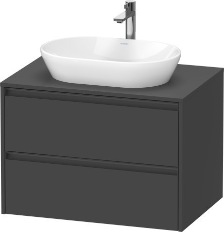 Duravit тумба подвесная под раковину 550 мм х 800 мм х 568 мм, ketho.2, k24895049490000 цвет: графит матовый