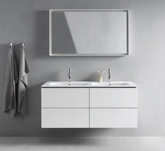 Duravit раковина двойная с тремя отверстиями под смеситель, с переливом, me by starck, 2336130030 цвет: белый