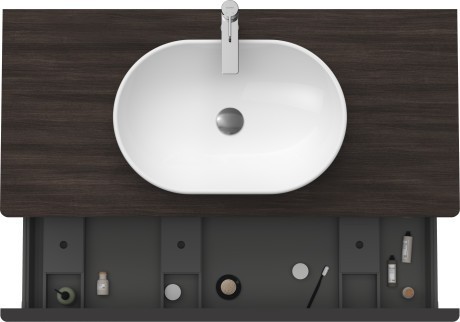 Duravit тумба подвесная под раковину 1200 мм х 550 мм и консолью, d-neo, de494905353 цвет: каштан темный