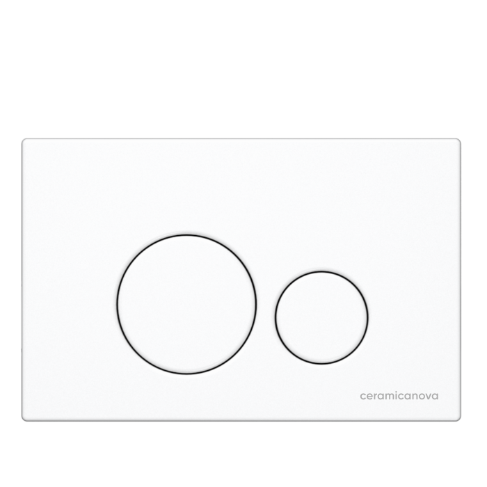 Ceramicanova инсталляция с кнопкой envision/ round, cn1001w цвет: белый