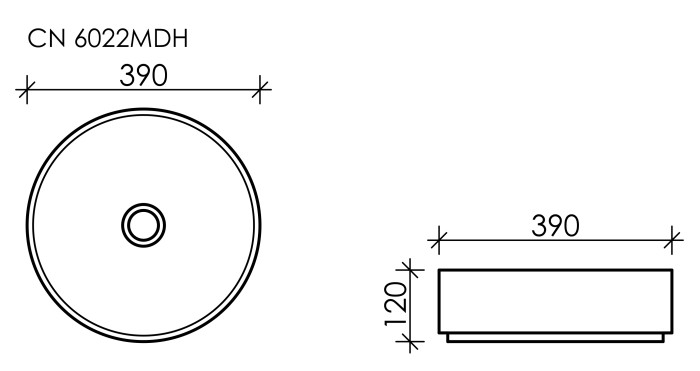 Ceramicanova раковина накладная element, cn6022mdh цвет: серый