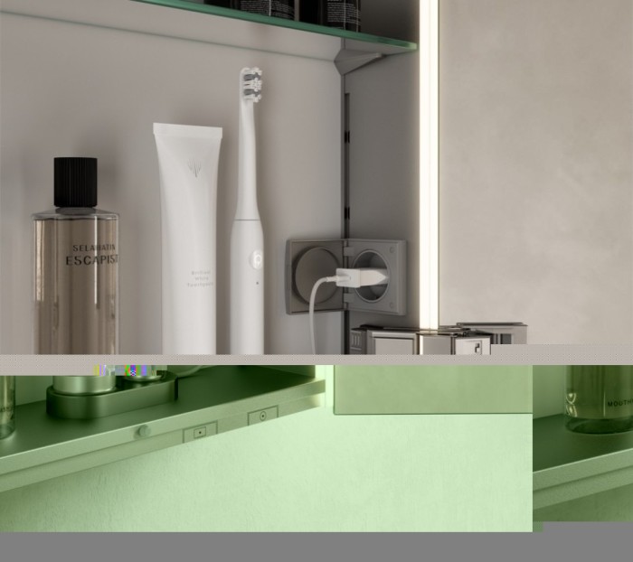 Keuco правый шкаф с подсветкой для настенного монтажа 127 мм х 600 мм х 710 мм, с 1 поворотной дверцей, somaris, белый матовый арт. 14501 511100