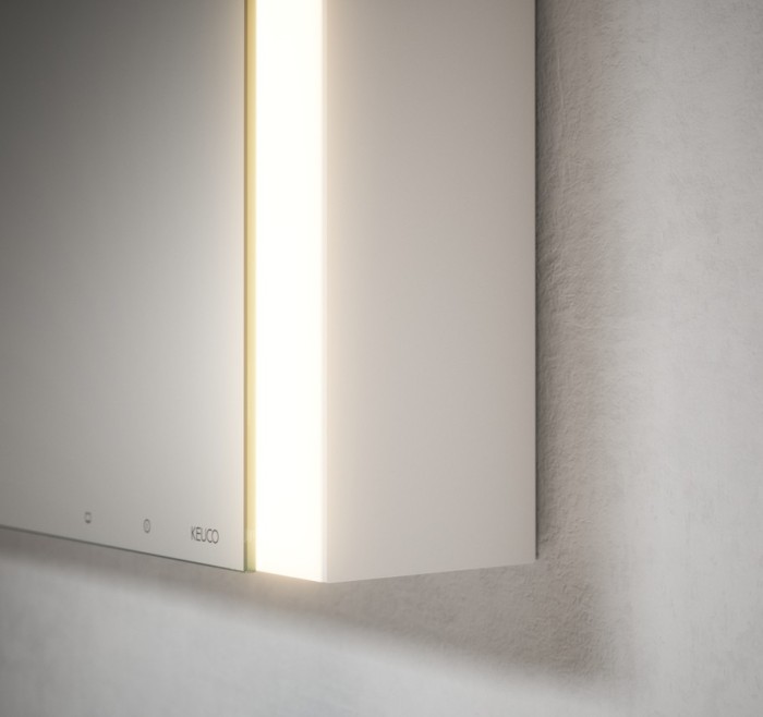 Keuco правый шкаф с подсветкой для настенного монтажа 127 мм х 600 мм х 710 мм, с 1 поворотной дверцей, somaris, белый матовый арт. 14501 511100