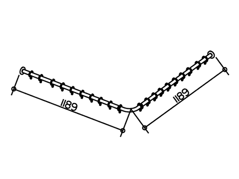 Keuco набор штанг для душевой шторки для углового душа 120х120 см, plan, хром арт. 14939 011200