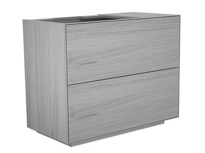 Keuco напольная тумба под умывальник, 1050х 800х535 мм отверстие слева 2 ящика фасад и, edition lignatur, арт. 33341 800113