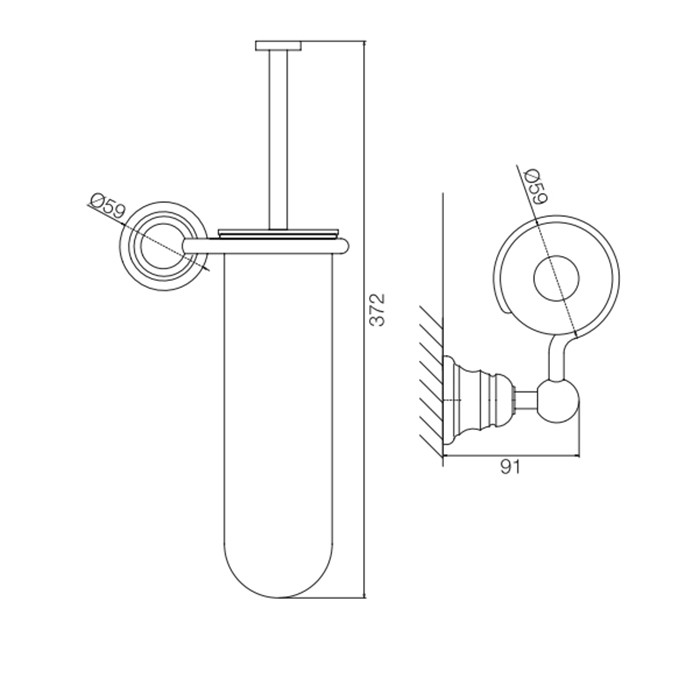 Fima Carlo Frattini туалетный ёршик, подвесной, accessori, золото арт. f6066/1or