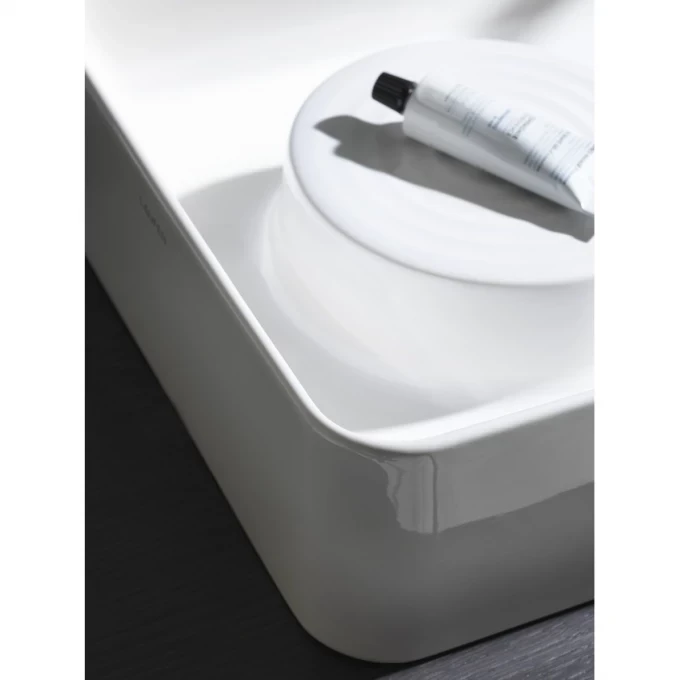 LAUFEN раковина-чаша с полочкой 550х360x125, без отверстий, Val - 8.1228.2.000.112.1