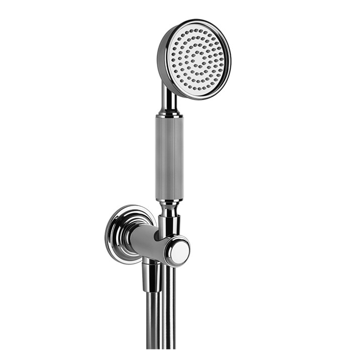 Gessi Комплект для душа с ручным душем, шлангом 1500 мм., держателем с подводом воды, Venti20, 65123#031 цвет: хром
