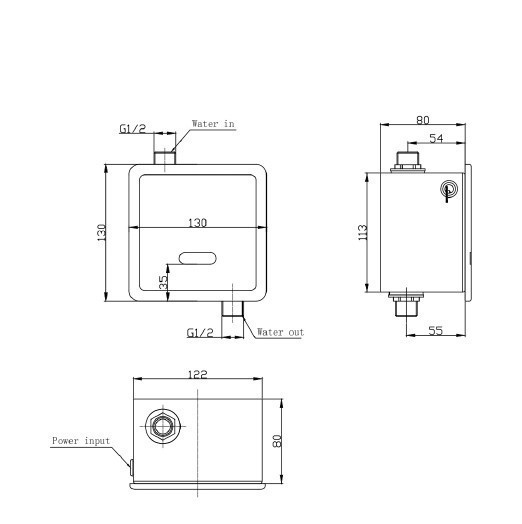 ArtCeram смывное устройство для писсуара, 801.000.71 цвет: хром глянцевый