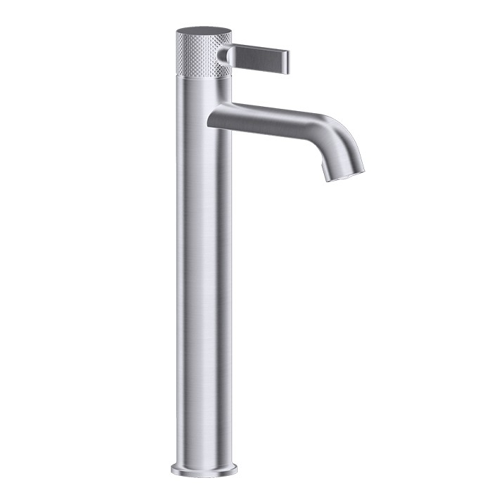 Gessi Смеситель для раковины на 1 отверстие, высокий h=337мм, без донного клапана, Inciso, 58004#149 цвет: finox