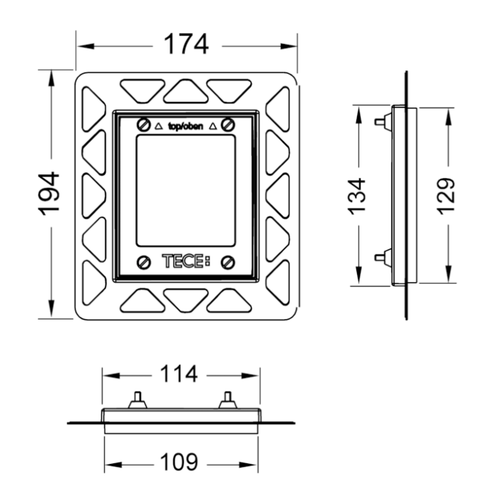 TECE рамка монтажная, золото, loop urinal - 9242648