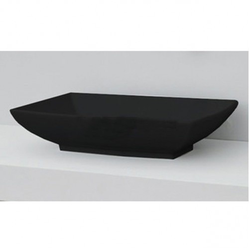 ArtCeram раковина (накладная), jzl002 03 00 jazz цвет: черный глянцевый