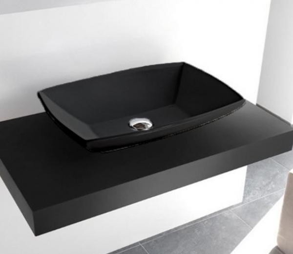 ArtCeram раковина (накладная), jzl002 03 00 jazz цвет: черный глянцевый