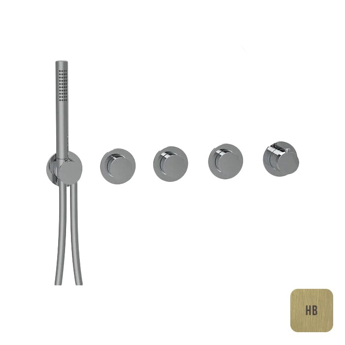 Смеситель для душа, настенный, термостатический, Modular Almar, high brass brushed арт. E180434.HB