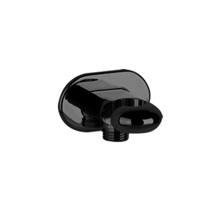 Gessi Держатель душевой лейки с выводом воды на 1/2”, Goccia, 33761#299 цвет: черный