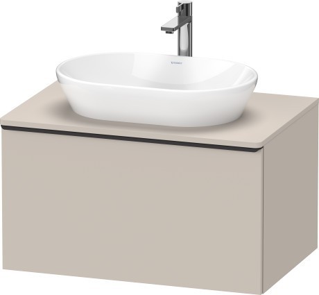 Duravit тумба подвесная под раковину 800 мм х 550 мм, с консолью, d-neo, de494709191 цвет: серо-коричневый матовый