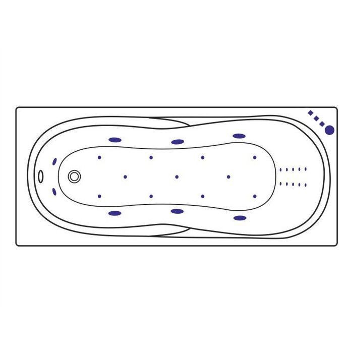 Ванна 170x75 ultra nano, Excellent Sekwana, хром арт. WAEX.SEK17.ULTRATNANO.CR