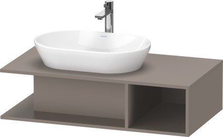 Duravit тумба подвесная под раковину слева 1000 мм х 550 мм, d-neo, de492904343 цвет: базальт матовый