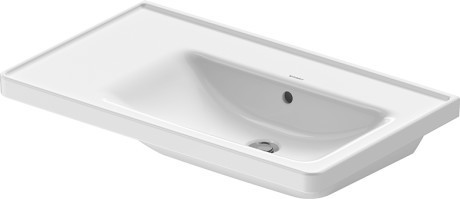 Duravit раковина встраиваемая ассиметричная 800 мм х 480 мм, с переливом, d-neo, 2370800060 цвет: белый