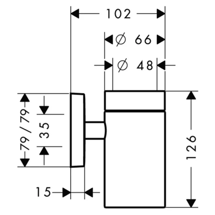 Hansgrohe стакан, PuraVida, хром арт. 41504000