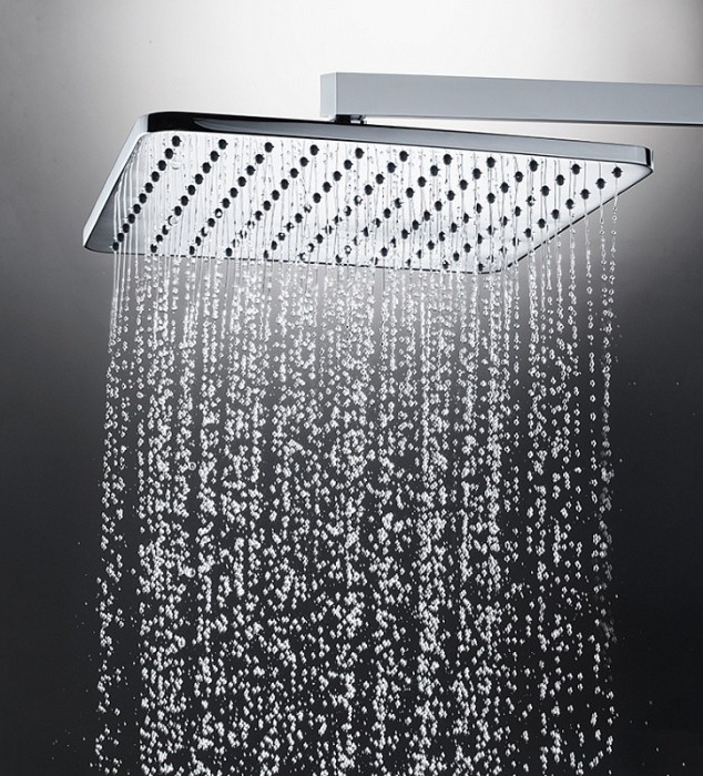 Bossini настенный верхний душ с кронштейном 527 мм х 280 мм, cosmo, хром арт. h69598i.030