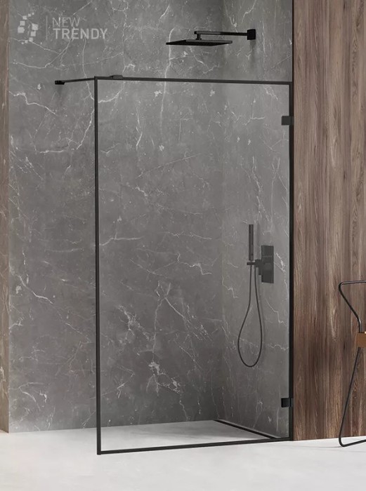Душевое ограждение 120x200, New trendy Avexa black, черный арт. EXK-2662