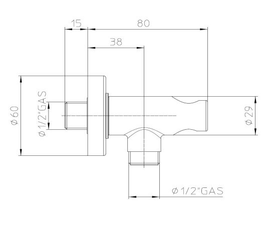 Bossini держатель для ручного душа со шланговым подсоединением c круглой розеткой, accessories, арт. c12000.030
