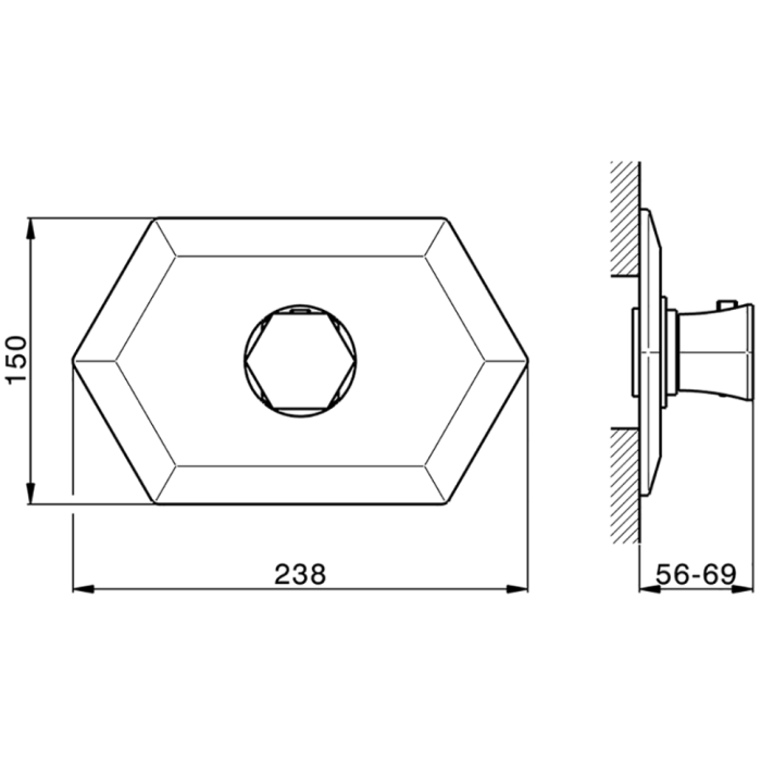Cisal встраиваемый термостатический смеситель для душа za01920004 cherie, цвет: золото