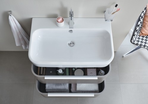 Duravit тумба подвесная под раковину, happy d.2, h2 6365 13 цвет: орех американский