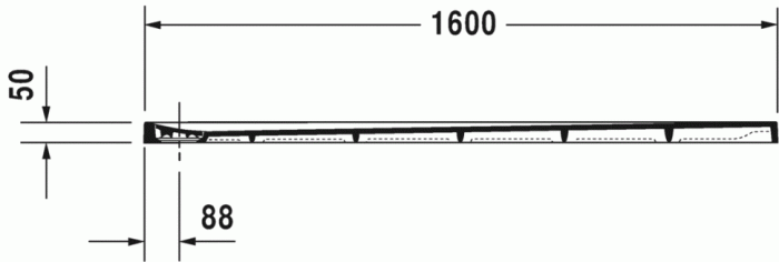 Duravit душевой поддон 1600 мм х 1000 мм, stonetto, 720171380000000 цвет: белый