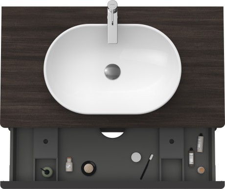 Duravit тумба подвесная под раковину 550 мм х 1000 мм, d-neo, de496805353 цвет: каштан темный