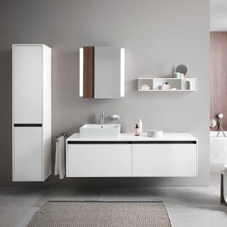 Duravit высокий шкаф с двумя дверцами петли слева 360 мм х 400 мм х 1760 мм, ketho.2, k21329l21210000 цвет: орех темный