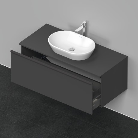 Duravit тумба подвесная под раковину 1200 мм х 550 мм и консолью, d-neo, de494904949 цвет: графит матовый