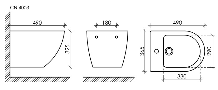 Ceramicanova биде metropol, cn4003 цвет: белый