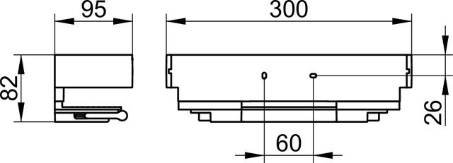 Keuco полка (корзинка) подвесная для ванной комнаты со встроенным стеклоочистителем шлифованный, edition 11, шлифованный чёрный хром арт. 11159 130000