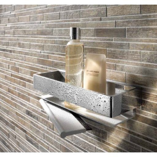 Keuco полка (корзинка) подвесная для ванной комнаты со встроенным стеклоочистителем шлифованный, edition 11, шлифованный чёрный хром арт. 11159 130000