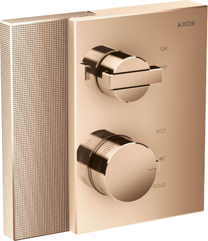 AXOR термостат для душа, с алмазной огранкой, Edge, красное золото арт. 46751300
