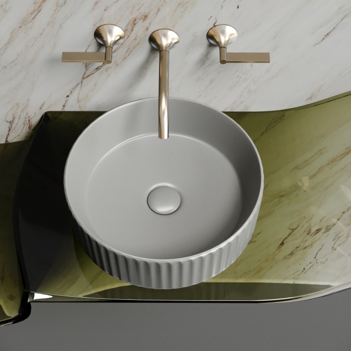 Ceramicanova раковина накладная element, cn6057mh цвет: серый
