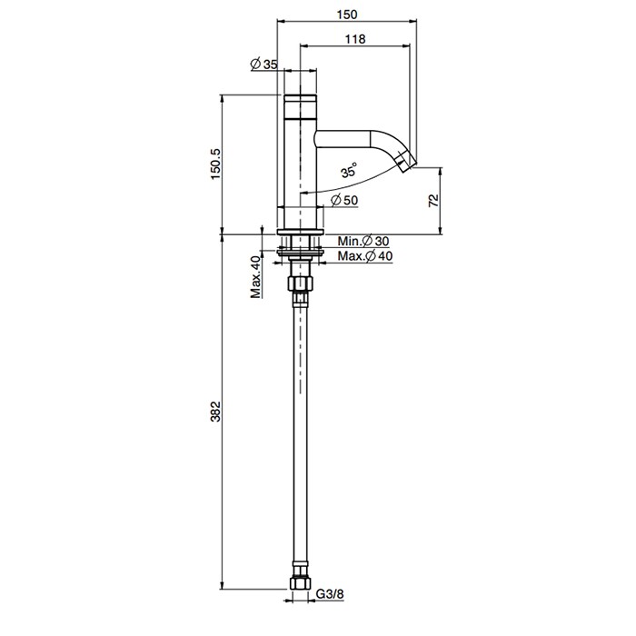 Fima Carlo Frattini кран для раковины, на 1 отв., для холодной воды, collettivita, хром арт. f3251cr
