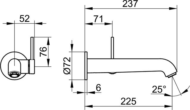 Keuco смеситель однорычажный для раковины вылет 177 мм, dn 15, ixmo, хром арт. 59516 011201
