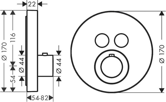 AXOR термостат для душа, ShowerSelect, золото арт. 36723990