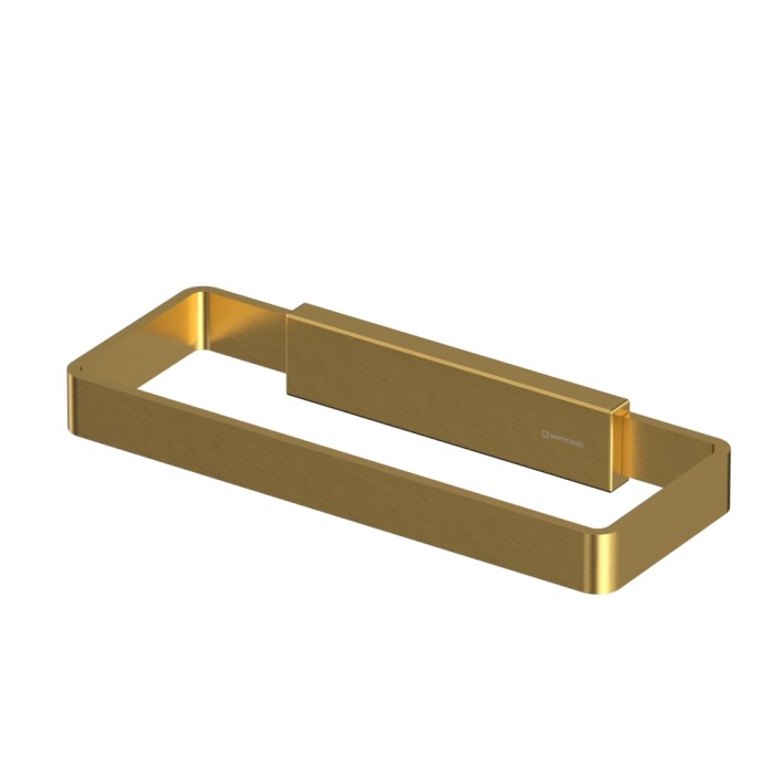 Полотенцедержатель, Whitecross Cubo gold brushed, брашированное золото арт. CU2458GLB