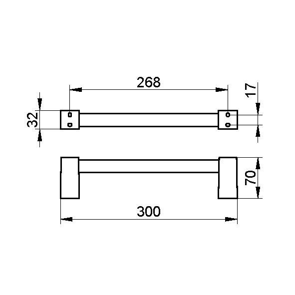 Keuco поручень, smart.2, арт. 14707 010000